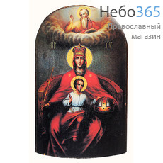  Икона на дереве (Пин) 13х17,13х18,13х21, печать на холсте, выпуклая (№57) Божией Матери Державная, фото 1 