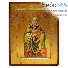  Икона на дереве B 2, 14х18, ручное золочение, с ковчегом Модест Иерусалимский, святитель, фото 1 