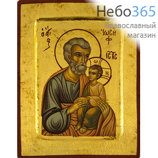  Икона на дереве B 2, 14х18, ручное золочение, с ковчегом Иосиф Обручник, праведный, фото 1 