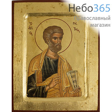  Икона на дереве B 2, 14х18, ручное золочение, с ковчегом Петр, апостол, фото 1 