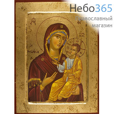  Икона на дереве B 4, 18х24, ручное золочение, с ковчегом икона Божией Матери Одигитрия, фото 1 