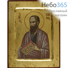  Икона на дереве B 4, 18х24, ручное золочение, с ковчегом Павел, апостол, фото 1 