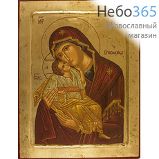  Икона на дереве B 10, 30х40, ручное золочение, с ковчегом Божией Матери Гликофилуса (Сладкое Лобзание) (2402), фото 1 