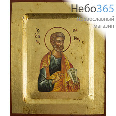  Икона на дереве 11х13 см, основа МДФ, ручное золочение, с ковчегом (BOSN) (Нпл) Петр, апостол (9022), фото 1 
