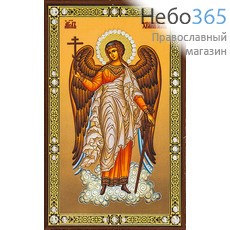  Икона на дереве 13х16, 11.5х19, со стразами, полиграфия, золотое и серебряное тиснение, в коробке Ангел Хранитель, фото 1 