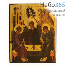  Икона на дереве (Су) 15х18,15х21, полиграфия, копии старинных и современных икон Святая Троица (15 век, Углич) (151), фото 1 