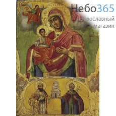  Икона на дереве 20х25 см, печать на холсте, копии старинных и современных икон (Су) икона Божией Матери Троеручица (2), фото 1 