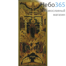  Икона на дереве 20х25 см, печать на холсте, копии старинных и современных икон (Су) икона Божией Матери Непроходимая Дверь (Непроходимые Врата) (ростовая икона 15х30 см), фото 1 