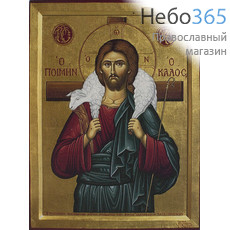  Икона на дереве 15х18, печать на холсте, копии старинных и современных икон Иисус Христос - Пастырь добрый, фото 1 