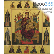  Икона на дереве 15х18 см, печать на холсте, копии старинных и современных икон (Су) икона Божией Матери Всецарица, фото 1 