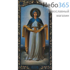  Икона на дереве 10х17,12х17 см, полиграфия, копии старинных и современных икон (Су) Покров Пресвятой Богородицы, фото 1 