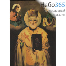  Икона на дереве (Су) 10-12х17, полиграфия, копии старинных и современных икон Николай Чудотворец, святитель (2), фото 1 