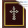  Складень деревянный с иконами 13х16 см, бархат, крест, стразы (Пл) Бархат красный, крест со стразами., фото 1 