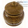  Шкатулка деревянная для просфор Горшочек, из липы, резной, высотой 10,5 - 11 см, абрамцево-кудринская резьба, фото 1 
