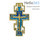  Крест металлический миниатюрный, Поморский, медное литьё, с художественной эмалью, высотой 6,2 см, 500-1, 187, фото 1 