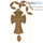  Крест наперсный деревянный секирообразный, из березы, с резной вклейкой из левкаса под лаком, высотой 10 см, фото 1 