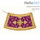  Требный комплект, фиолетовый с золотом, шелк в ассортименте, галун греческий, длина 145 см, фото 2 