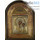  Казанская икона Божией Матери. Икона писаная (Ат) 17х21 (с киотом 30х45) в ризе, середина 19 века, фото 1 