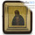  Серафим Саровский, преподобный. Икона писаная 14х17, в киоте 22,5х25,5, золотой фон, конец 19 - начало 20 века, реставрация, фото 1 