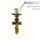  Мощевик - медальон металлический , Крест, двухцветный, на цепочке, с магнитным замком, высотой 4.5 см, в бархатной коробочке., фото 3 