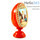  Яйцо пасхальное деревянное со срезом, на ножке, с иконой Воскресение Христово, красное, с золотой аппликацией, высотой 10,5 см, фото 2 