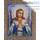  Икона на дереве 10х17,12х17 см, полиграфия, копии старинных и современных икон (Су) Ангел Хранитель (поясной, голубой фон, орнаментальная цветная рамка), фото 1 