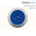  Подсвечник настольный керамический "Ромашка", с парафиновой заливкой, с белой глазурью, высотой 3,5 см цвет парафина: синий, фото 1 