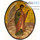  Благовещение Пресвятой Богородицы. Иконы писаные 35,5х45 см, овальные, без ковчега, 19 век (2 иконы) (Фр), фото 2 
