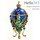 Яйцо пасхальное металлическое - шкатулка в стиле Фаберже, ЛАНДЫШИ, с эмалью, золотом и стразами, синее, выс.15 см, фото 1 