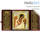  Складень бархатный с иконой 13х16 см, тройной, с молитвой на створках (Бен) Николай Чудотворец, святитель (№15), фото 3 