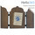  Складень деревянный с иконой Спасителя и иконами Архангелов Михаила и Гавриила, тройной, 21х14х2 см. Деревянная основа, ручное золочение, фигурный верх (B81) (Нпл), фото 2 