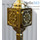  Подсвечник храмовый латунный на 1 свечу, выносной, с витой стойкой со вставкой в виде куба, № 4 (20), фото 2 