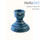  Подсвечник керамический "Ромашка" с цветной глазурью, в ассортименте (в уп. - 5 шт.) цвет: серо - синий, фото 2 