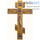  Крест деревянный большой, восьмиконечный, с литым металлическим распятием цвета олова или меди, с нимбом, в красной коробке, Р12 №1 медь, фото 2 