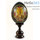  Яйцо пасхальное деревянное на подставке, трёхчастное, коричневое,,с золотой аппликацией, выс.12 см (без учета подст.), фото 3 