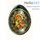  Яйцо пасхальное деревянное на подставке, трёхчастное, коричневое,,с золотой аппликацией, выс.12 см (без учета подст.), фото 4 
