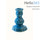  Подсвечник керамический "Пеша", с цветной глазурью, высотой 5 см (в уп. - 10 шт.)РРР голубой, фото 2 