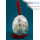  Яйцо пасхальное фарфоровое подвесное белое, с деколью, золотом, с бантом, высотой 7,5 см, фото 2 