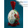  Яйцо пасхальное фарфоровое подвесное белое, с деколью, золотом, с бантом, высотой 7,5 см, фото 5 