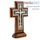  Крест деревянный 17123, с вклейкой из гальваники, на подставке, с посеребрением, с витейкой, фото 2 