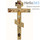  Крест напрестольный латунный № 14, с позолотой, с плашкой, фото 1 