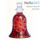  Колокольчик стеклянный пасхальный, красный, с ручной росписью, высотой 9,5 см, фото 2 