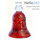  Колокольчик стеклянный пасхальный, красный, с ручной росписью, высотой 9,5 см вид № 8, фото 1 