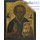  Икона писаная 22х26,5, святитель Николай Чудотворец, писаная на серебре, щепа, 19 век, фото 1 