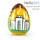  Яйцо пасхальное стеклянное окрашенное, ручная роспись, высотой 6,5 см, цвет в ассортименте, фото 3 