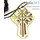  Крест нательный деревянный из фанеры, с ажурными прорезями, 2 видов, высотой 5 см, крест006, крест007, фото 1 