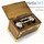  Ящик крестильный деревянный, с металл. накладками: 2 металл. флакона, 2 стрючца, губка, складные ножницы, 315-10, фото 5 