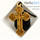  Крест нательный деревянный резной, высотой 3,5 см, на гайтане, в пластиковой коробочке, Афон, фото 2 