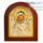  Икона в ризе (Ж) EK499-ХAG 16х19, шелкография, посеребрение, позолота, на деревянной основе, со стразами, арочная икона Божией Матери Владимирская, фото 1 