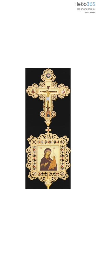  Крест-икона № 28 запрестольная выпиловка гравировка живопись камни, фото 1 